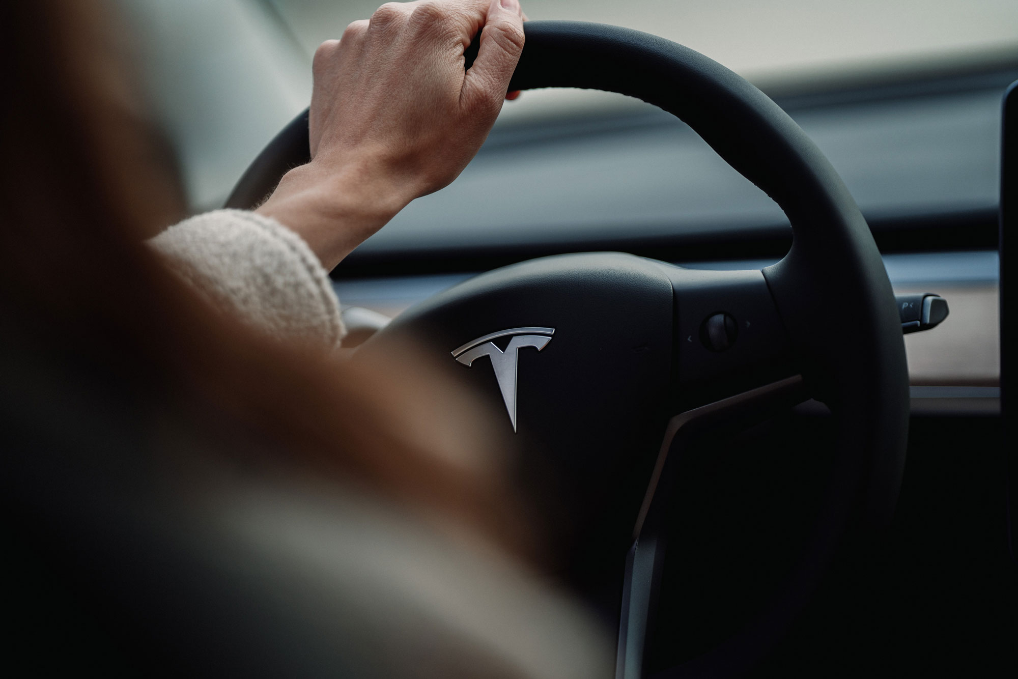 Tesla steering wheel