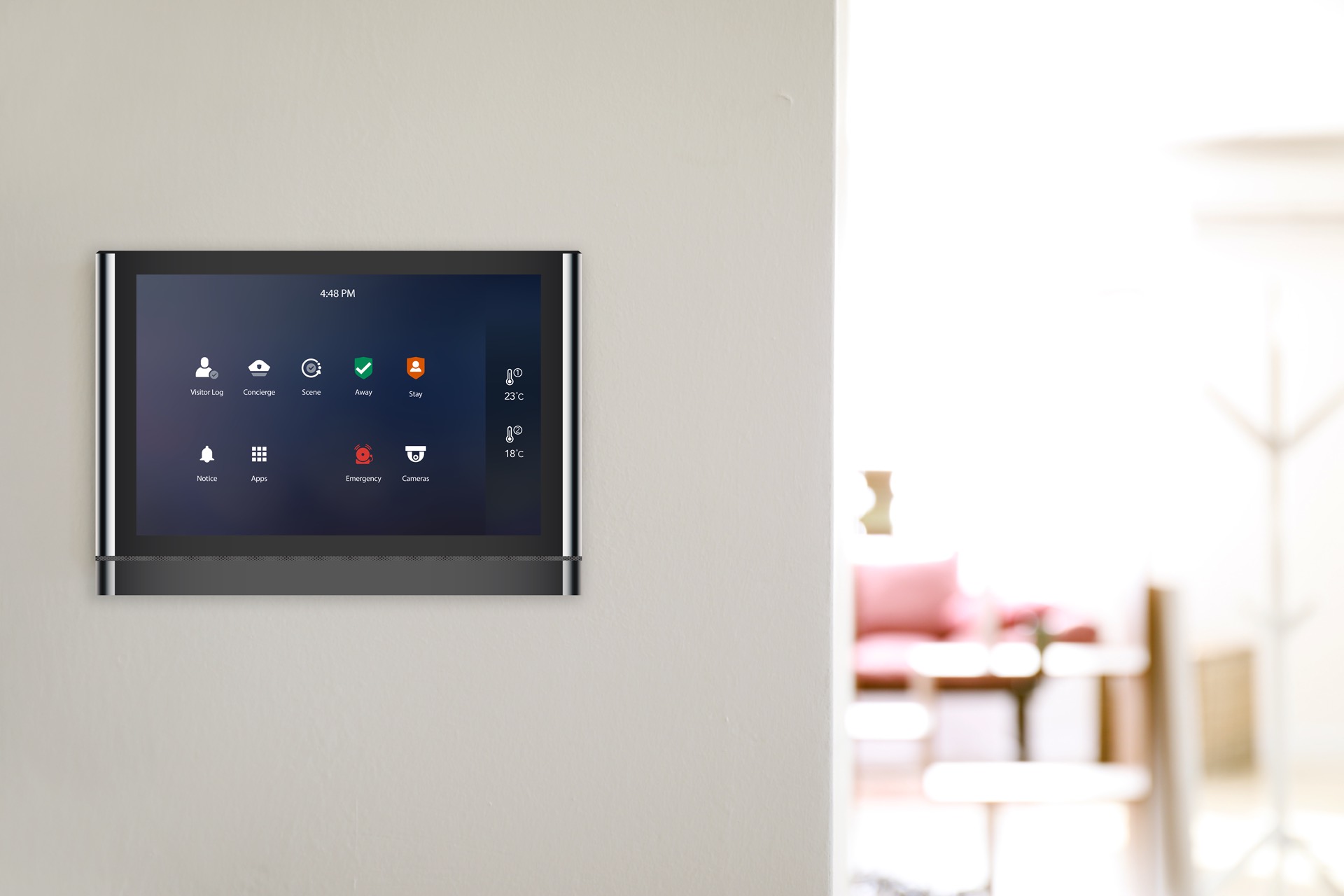 SmartONE Solutions wall pad in a suite